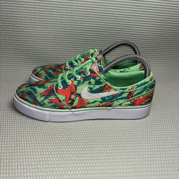 Nike Stefan Janoski Skate Sneakers Size 6Y 657946-316 Green Lizard Camo - Picture 3 of 9